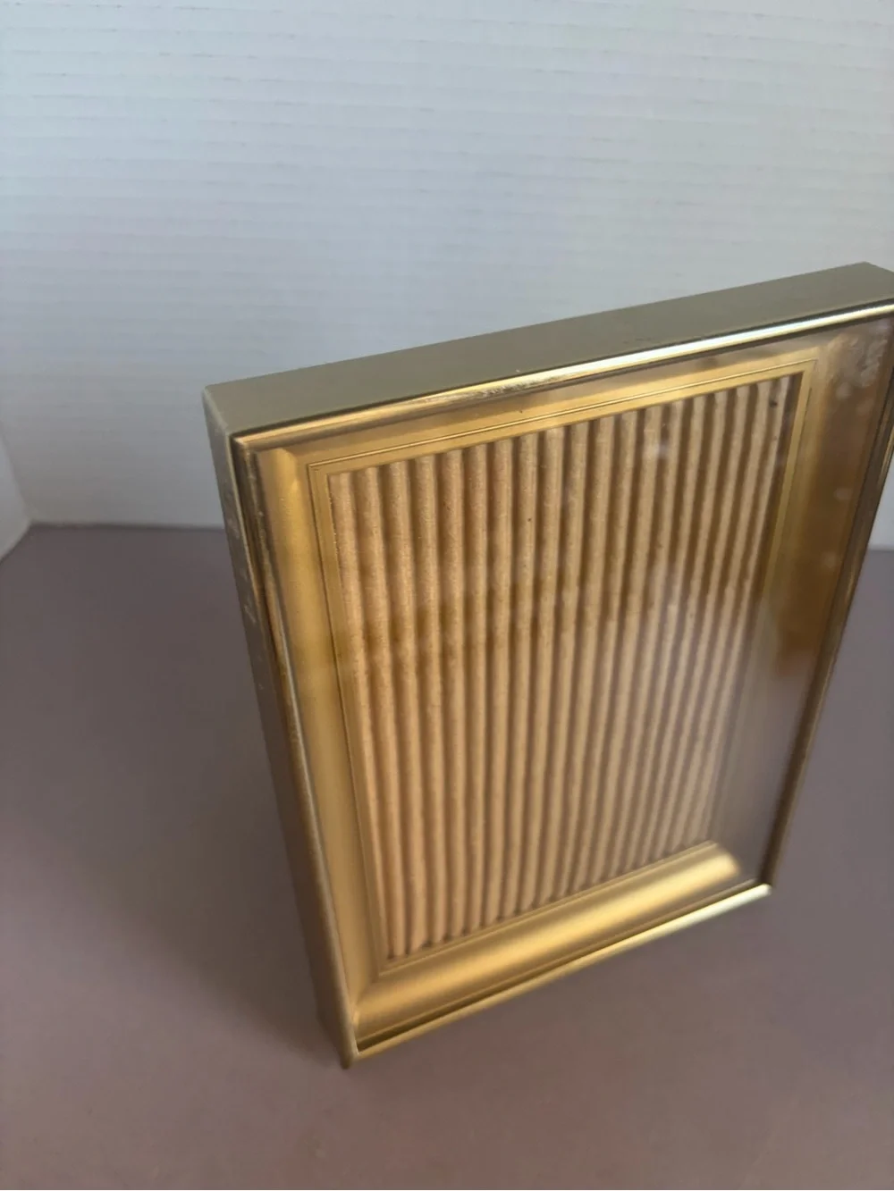 Gold Decorative Ribbed Photo Frame - Home Accents